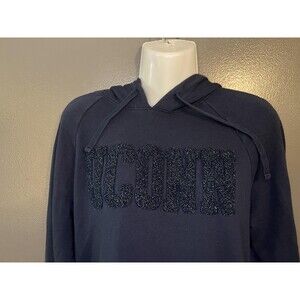 UConn Huskies Hoodie Womens Small Navy Blue NCAA College Pullover Raglan Fleece